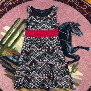 PATTERNED MIDI DRESS